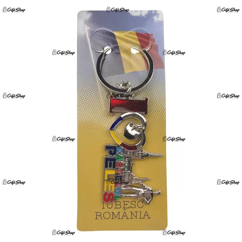 Castelul peles, i love peles, breloc din metal